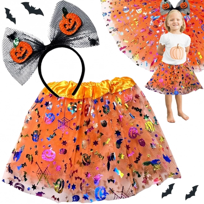 Costume d'Halloween avec serre-tête et jupe tutu