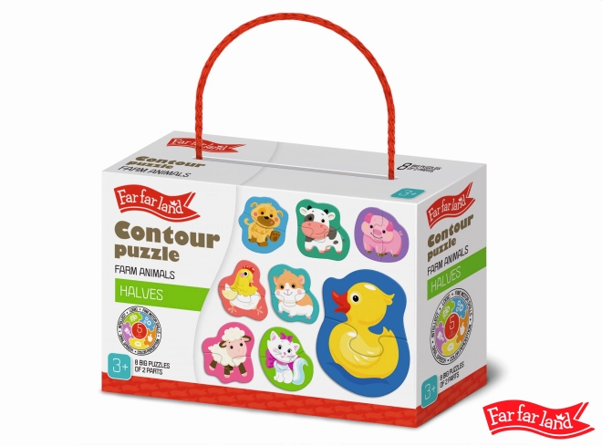 Puzzle de contour Far Far Land ferme 8 images