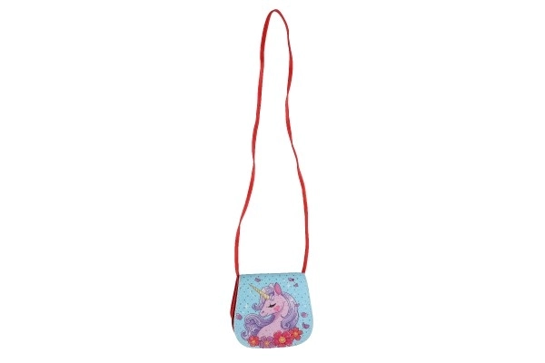 Sac à main/Sac licorne avec strass en plastique 4 couleurs dans un sachet 17x15x3cm