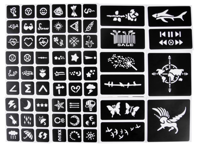 Grande trousse de tatouages pailletés pour enfants