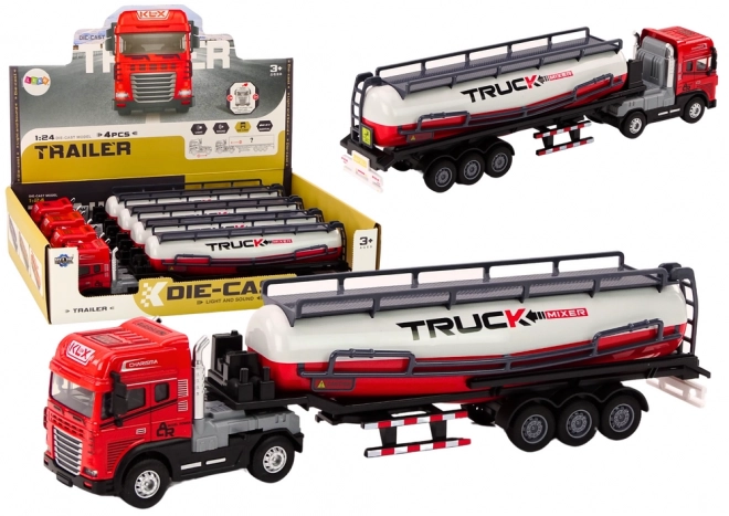 Camion avec remorque TIR Citerne 1:24 Bruits rouges
