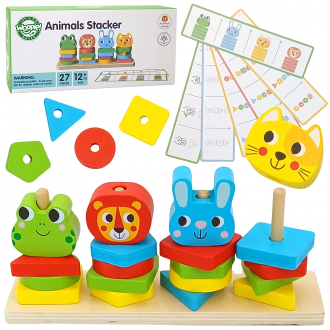 Woopie Montessori Pyramid d'animaux 27 pcs