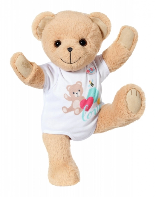 Ourson BABY born, tenue blanche