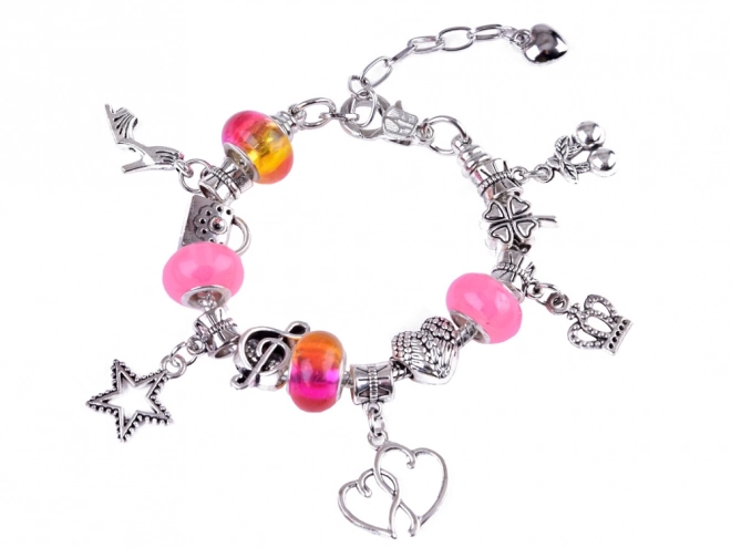 Kit créatif de perles pour la fabrication de bracelets avec pendentifs