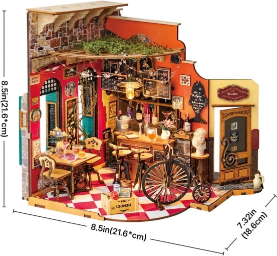 Maquette de bar et bistro Cheers