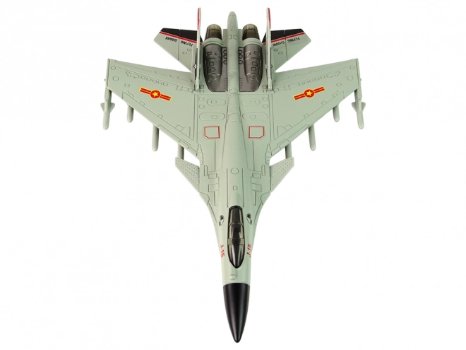 Avion de chasse avec propulsion à friction 1:72 gris