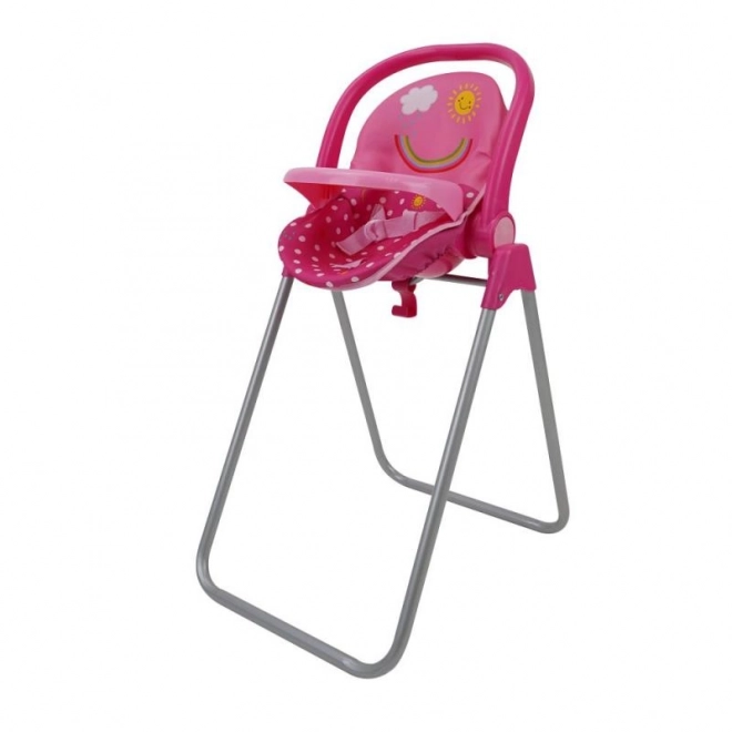 Ensemble 3-en-1, chaise haute, balançoire, siège auto - Pois