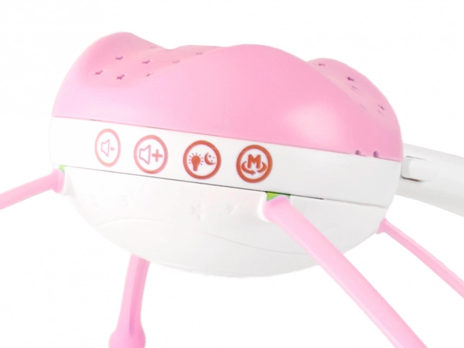 Mobile bébé avec projecteur à télécommande – rose