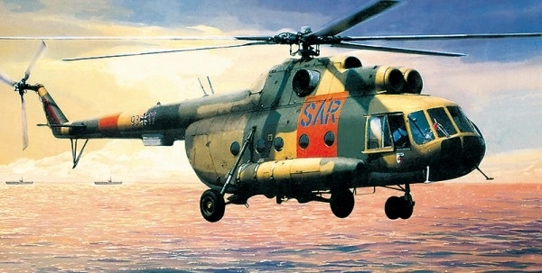 Modèle Mil Mi-8 SAR 1:72 25,5x29,5 cm en boîte 34x19x6cm