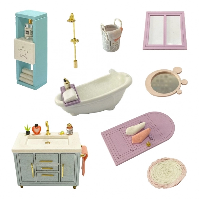 Deux miniatures maison de bain accueillante / Maison du chat Miaou