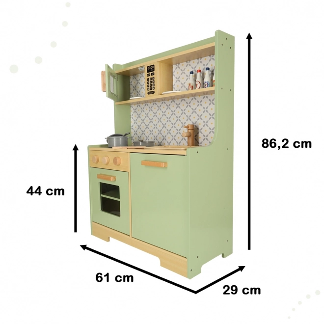 Cuisinière en bois MDF menthe pour enfants