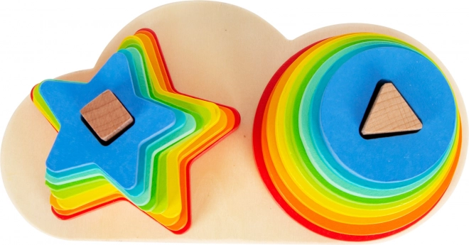 Tour Empilable Duo Arc-en-ciel pour enfants