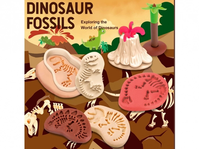 Ensemble de pâte à modeler dinosaures