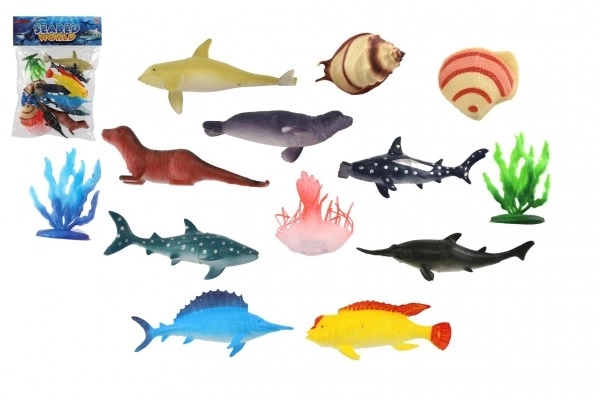 Animaux marins en plastique avec accessoires