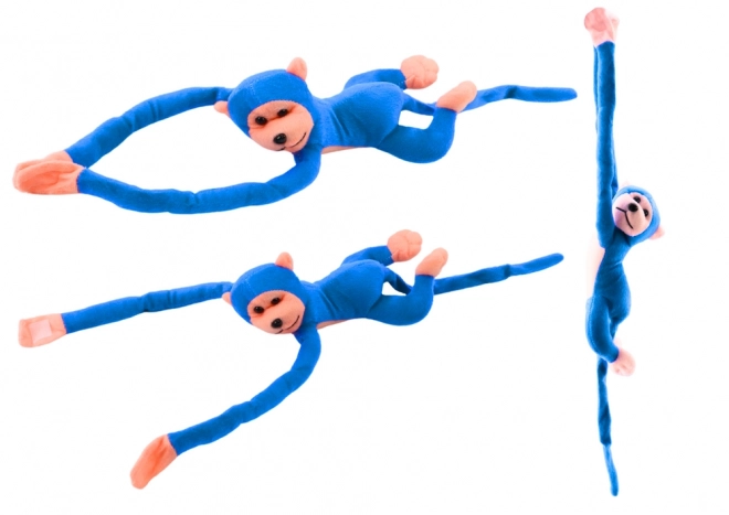 Mascotte en peluche Singe avec son Bleu 60 cm