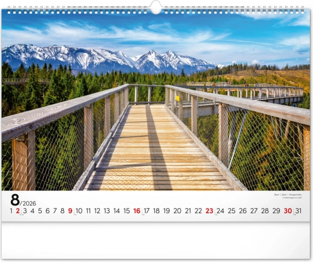 Calendrier mural Magiques Tatras 2026