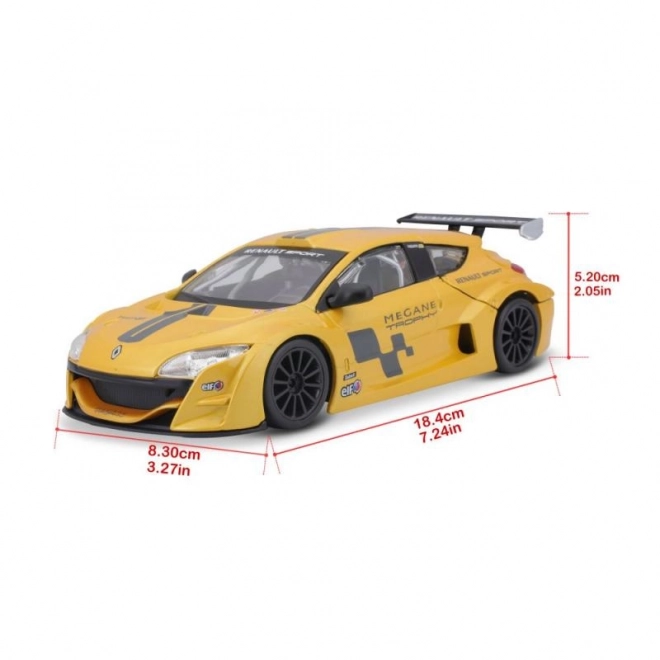 Bburago 1:24 Renault Mégane Trophy Métallique Jaune 18-22115