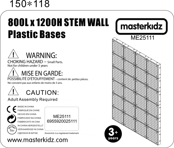 Tableau mural créatif Masterkidz STEM 120x80 cm sans panneau de montage