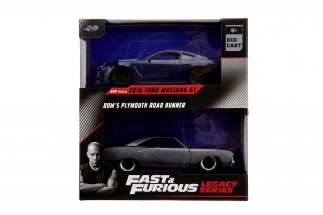 Pack Double Modèles Auto Ford Mustang GT350 et Plymouth Road Runner de Fast and Furious