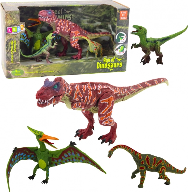 Set de figurines de dinosaures avec éléments articulés, 4 pcs