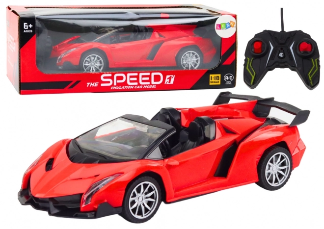 Voiture RC de sport rouge 1:18