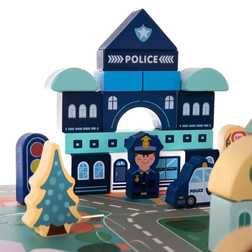 Ville en bois - Blocs colorés Kruzzel pour enfants