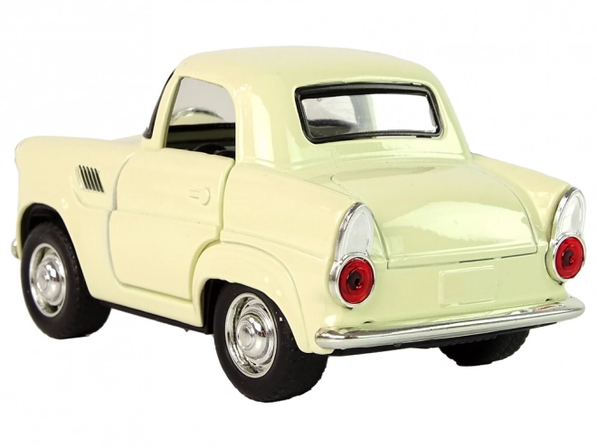 Voiture classique en métal avec portes ouvrantes et son