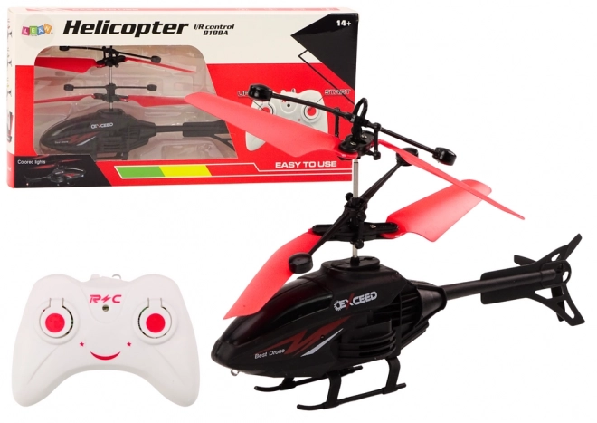 Hélicoptère RC télécommandé Gyroscope – rouge