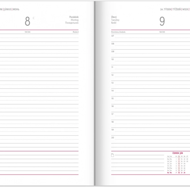 Agenda quotidien Violet Aprint 2026