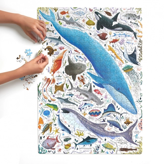Puzzle Puzzlove Poissons et créatures aquatiques 500 pièces