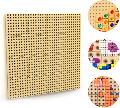 Masterkidz tableau mural éducatif STEM avec panneau de montage 80 × 80 cm