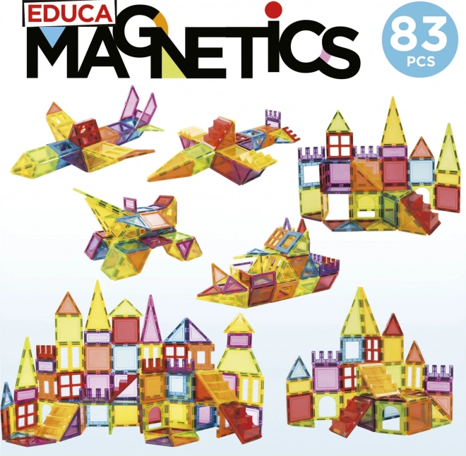Jeu de construction magnétique Educa 83 pièces