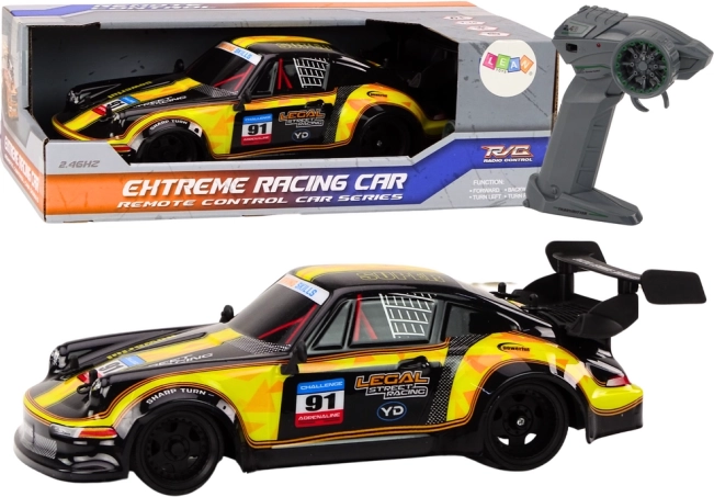 Voiture RC 1:16 avec pneus en caoutchouc pour drift – jaune