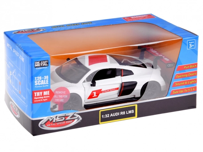 Modèle réduit en métal de voiture de sport Audi R8 LMS à l'échelle 1:32