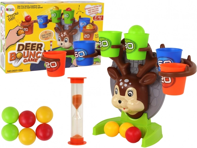 Jeu d’adresse Faon – lancer de balles dans des gobelets