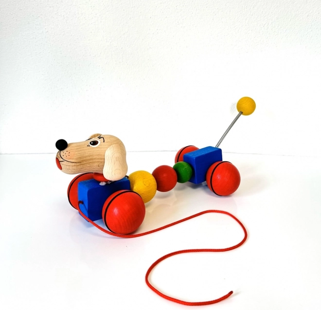 Chien à tirer en bois Teckel