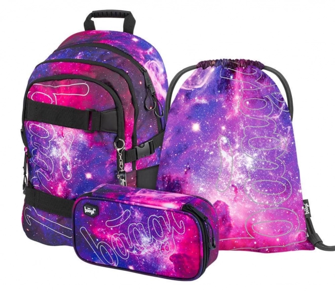 BAAGL 3 SET Skate Galaxy : sac à dos, trousse, sac