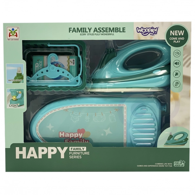 Jouet de repassage pour enfants Happy Family 2 en 1