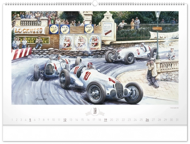Calendrier mural NOTIQUE Oldtimers – Václav Zapadlík 2025, 64 x 42 cm