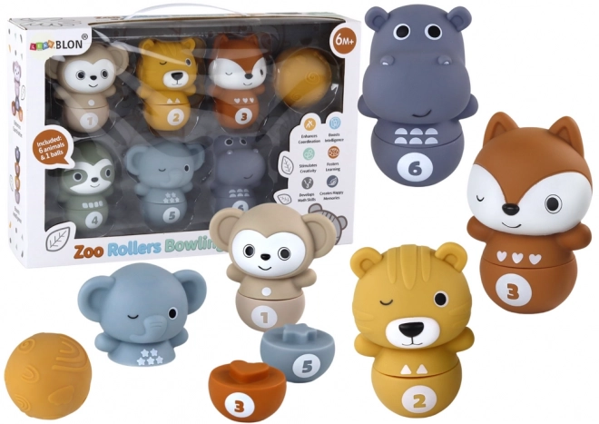 Animaux de bowling pour tout-petits Jeu de balle interactif