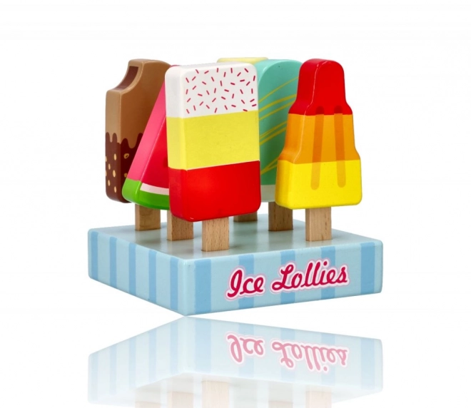 Glace en bois sur bâtonnet