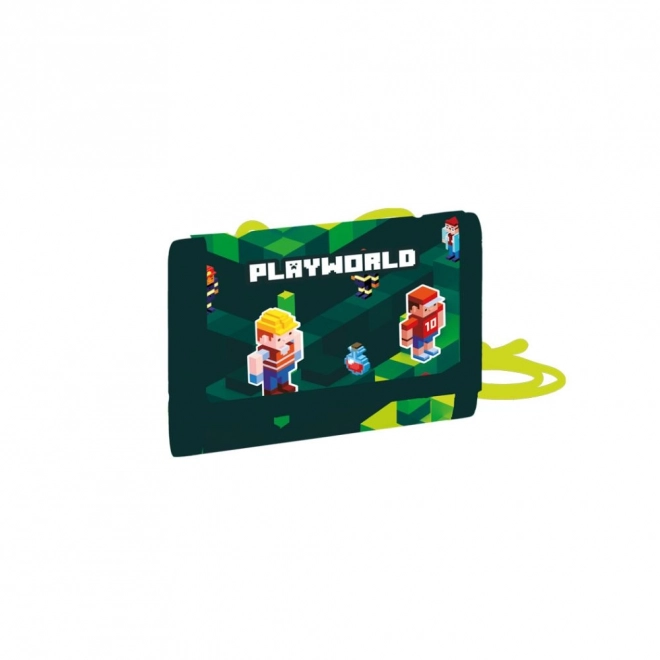 Portefeuille en textile pour enfants avec motif Playworld