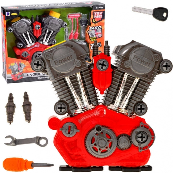 Moteur démontable pour petits mécaniciens