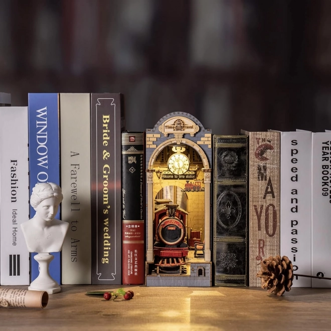 Serre-livres Voyage dans le temps avec éclairage LED
