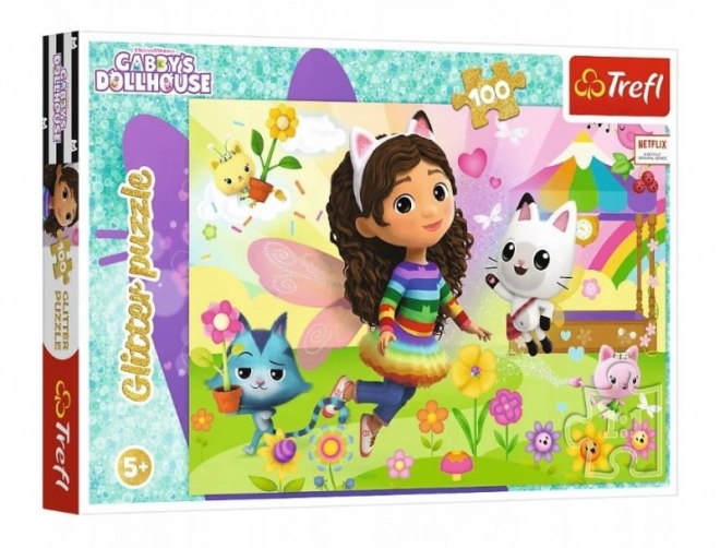 Puzzle 100 pièces Glitter Glitter Maison de poupée de Gabi Gabby