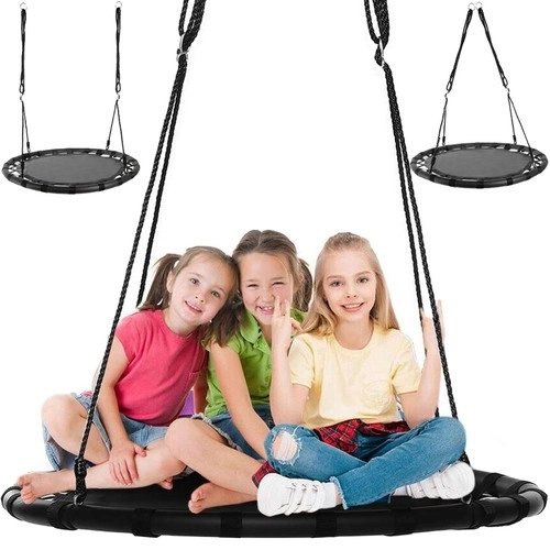 Balançoire nid de corbeau 100 cm noir