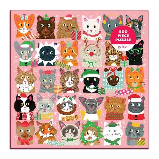 Puzzle Galison chats festifs 500 pièces