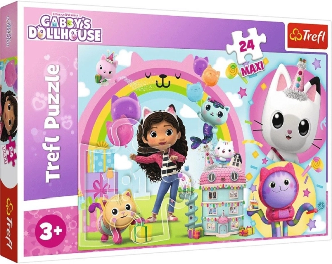 Puzzle Trefl Maxi 24 pièces LA MAISON DES CHATS DE GABI – Gabi joyeuse