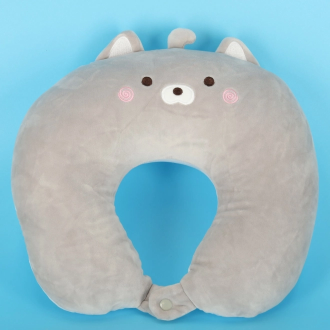 Coussin de voyage magique 2 en 1 baguette mascotte chat