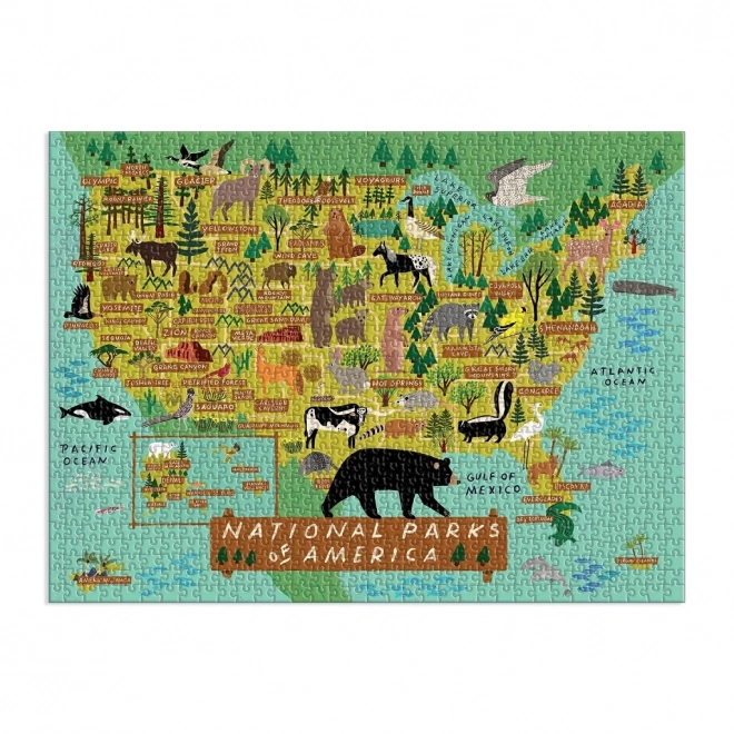 Puzzle GALISON Parcs Nationaux Américains 1000 pièces